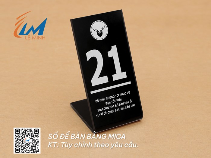 BẢNG SỐ ĐỂ BÀN MICA