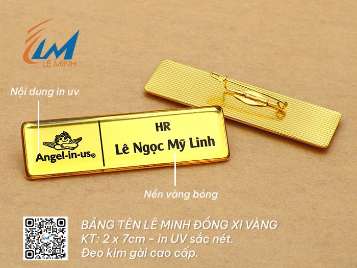 BẢNG TÊN ĐEO ÁO ĐỒNG XI IN UV