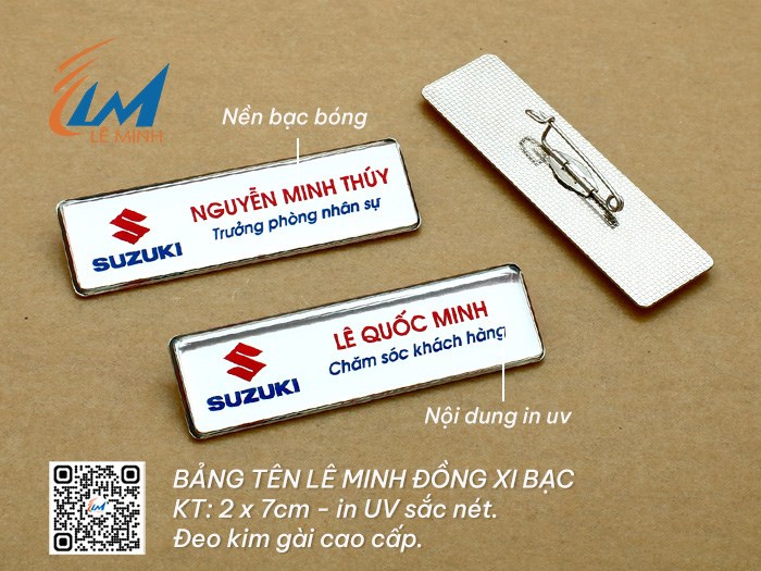 BẢNG TÊN ĐEO ÁO ĐỒNG XI IN UV