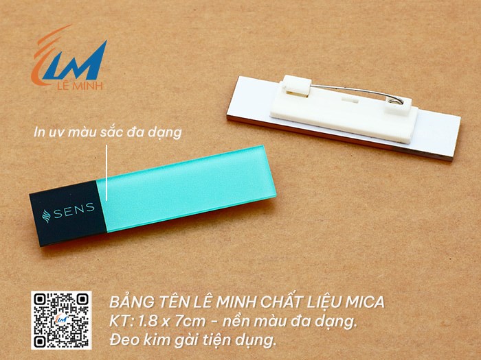 BẢNG TÊN ĐEO ÁO BẰNG MICA