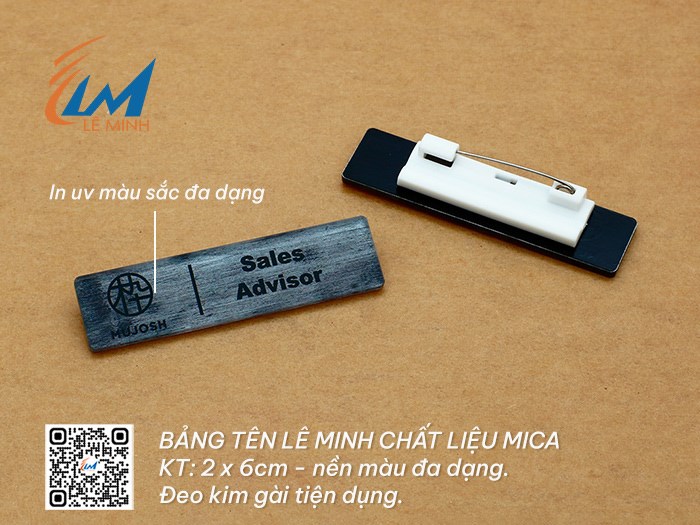 BẢNG TÊN ĐEO ÁO BẰNG MICA