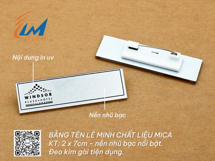 BẢNG TÊN ĐEO ÁO BẰNG MICA