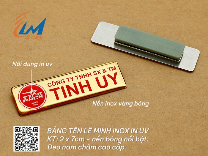 BẢNG TÊN INOX IN UV PHỦ KEO