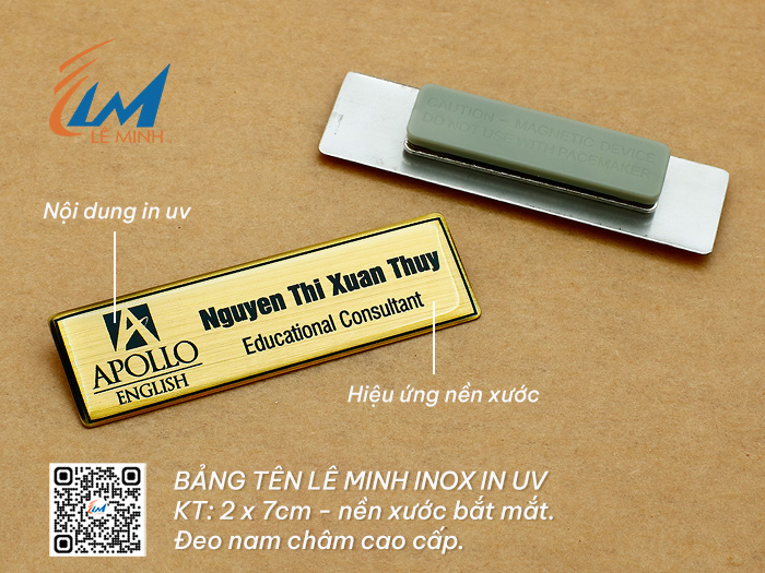 BẢNG TÊN INOX IN UV PHỦ KEO