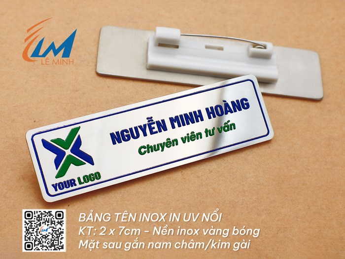 BẢNG TÊN INOX IN UV NỔI