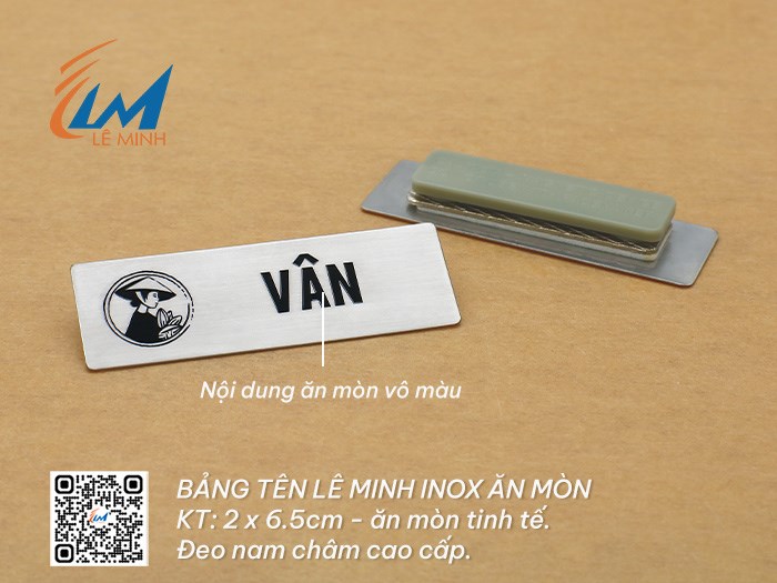 BẢNG TÊN NHÂN VIÊN INOX ĂN MÒN