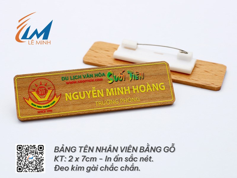 BẢNG TÊN NHÂN VIÊN GỖ