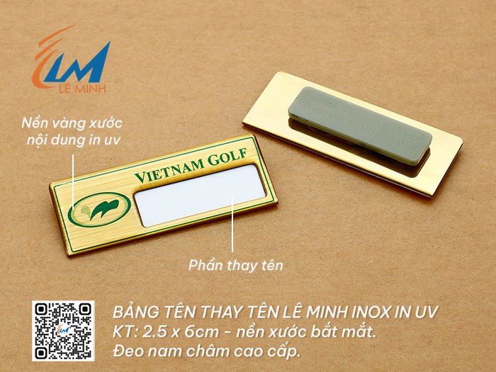 BẢNG TÊN THAY TÊN INOX IN UV