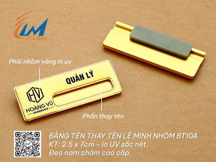 BẢNG TÊN THAY TÊN BT10/10A IN UV