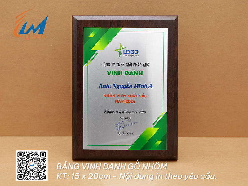 BẢNG VINH DANH KÍCH THƯỚC NHỎ