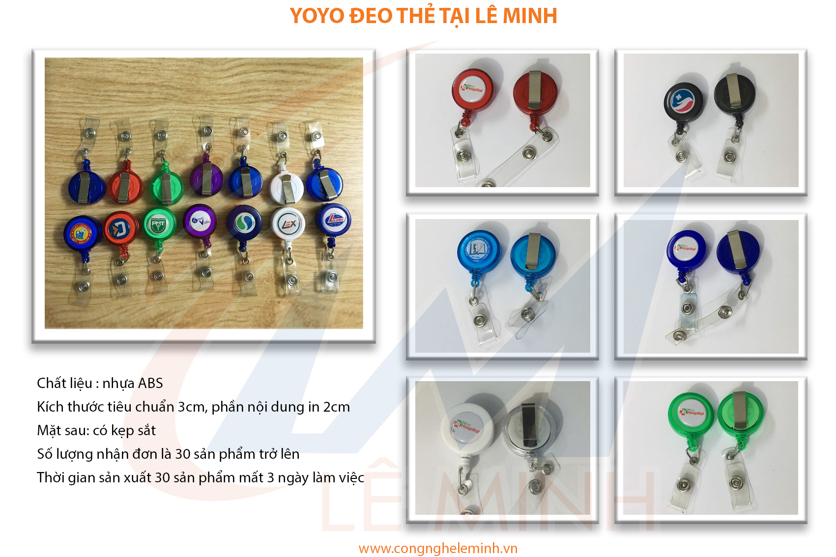Dây Đeo Thẻ Yoyo Co Rút – Nhựa ABS, In Logo Theo Yêu Cầu