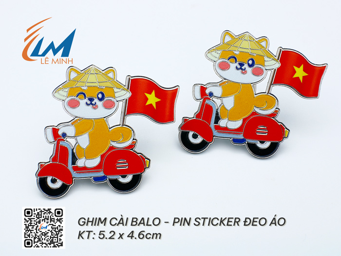 GHIM CÀI BALO - HUY HIỆU STICKER CÀI ÁO