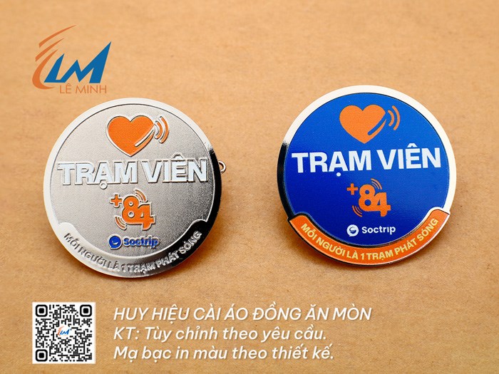 HUY HIỆU MẠ BẠC CÀI ÁO
