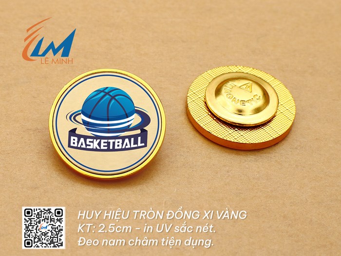 HUY HIỆU ĐỒNG DÀY XI VÀNG/BẠC IN THEO YÊU CẦU