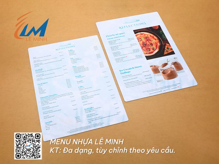 IN MENU NHỰA
