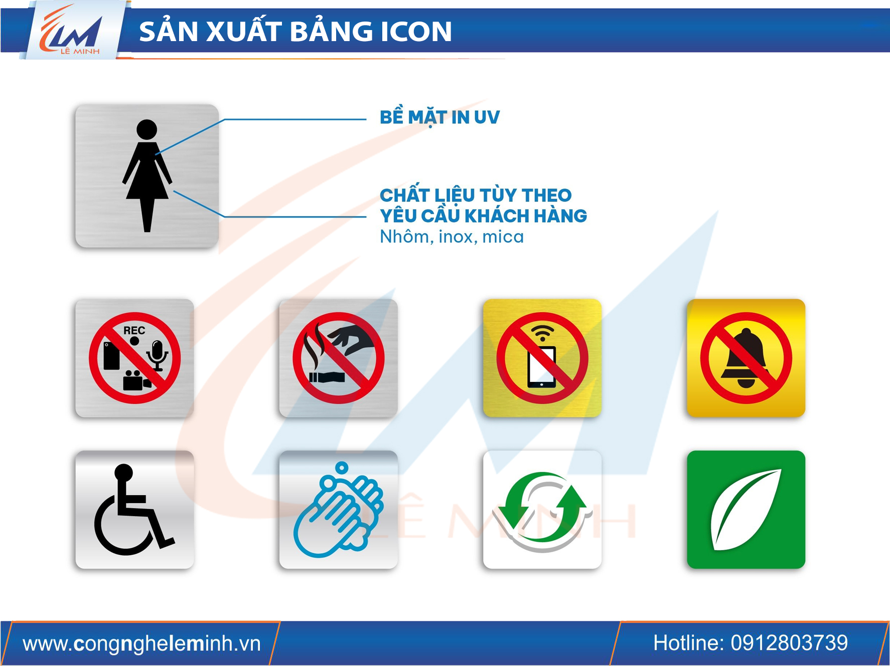 Sản Xuất Bảng Icon, Bảng Chỉ Dẫn – Định Hướng Chuyên Nghiệp